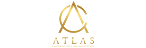 Logo of Atlas Chiropractic & Rehabilitation featuring a stylized golden letter ‘A’ integrated with a circular design